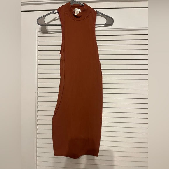 Tan/burnt orange tight dress - Picture 1 of 2